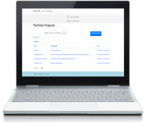 screen shot of mvc portfolio